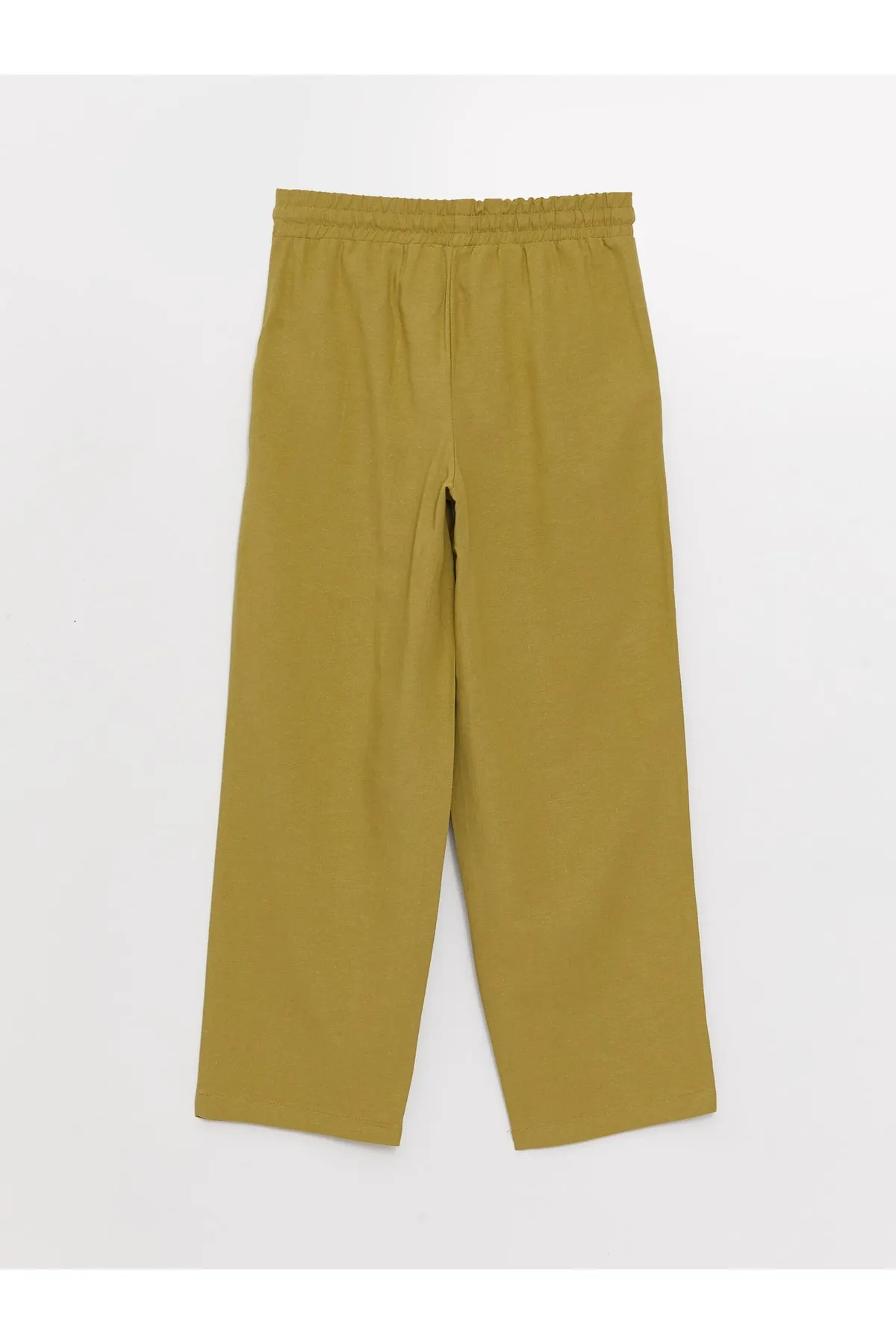 LC Waikiki  Bequeme Passform, gerade Damenhose aus Leinenmischung mit elastischem Bund