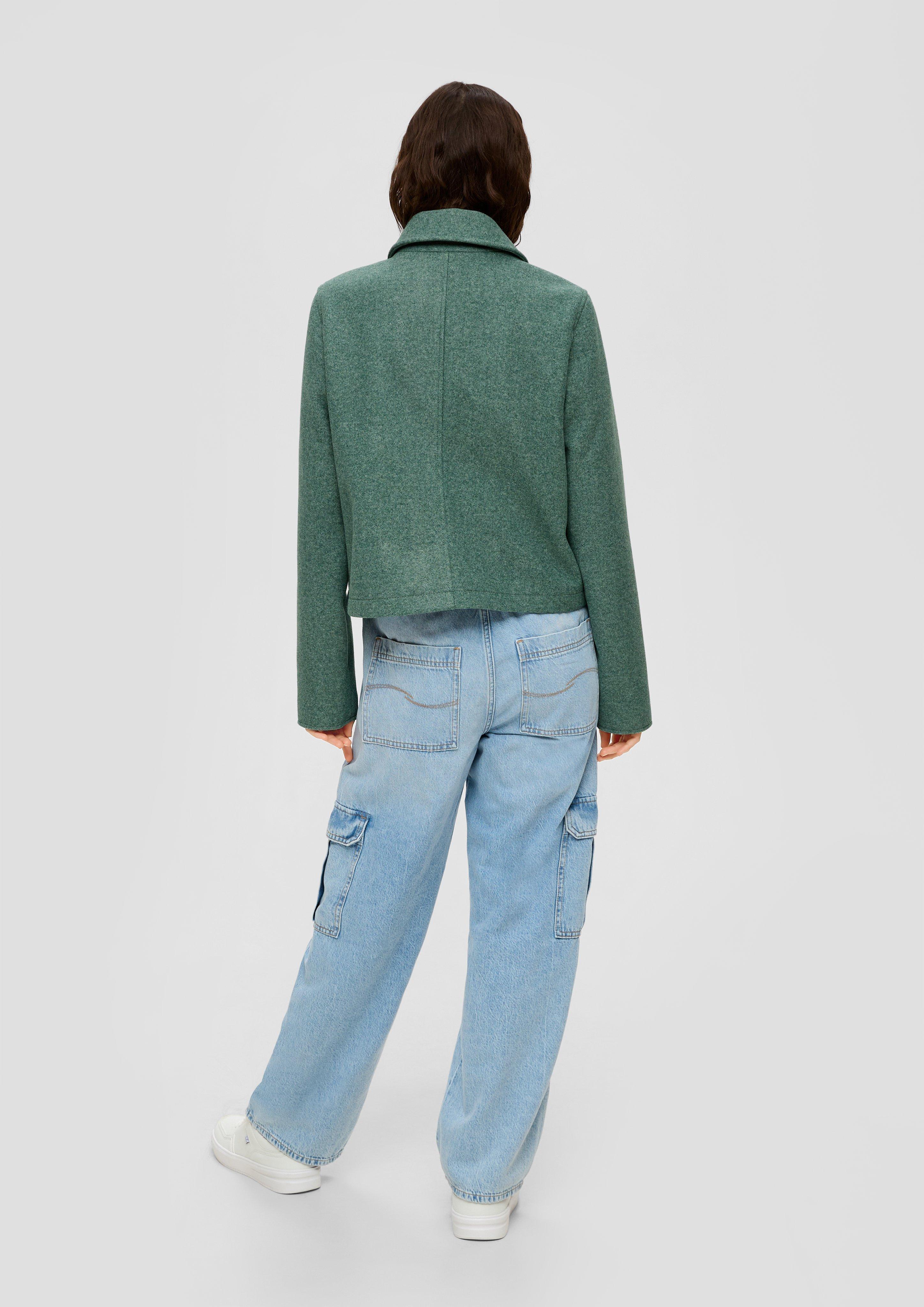 Jacke in melierter Woll-Optik  2140775-78W0