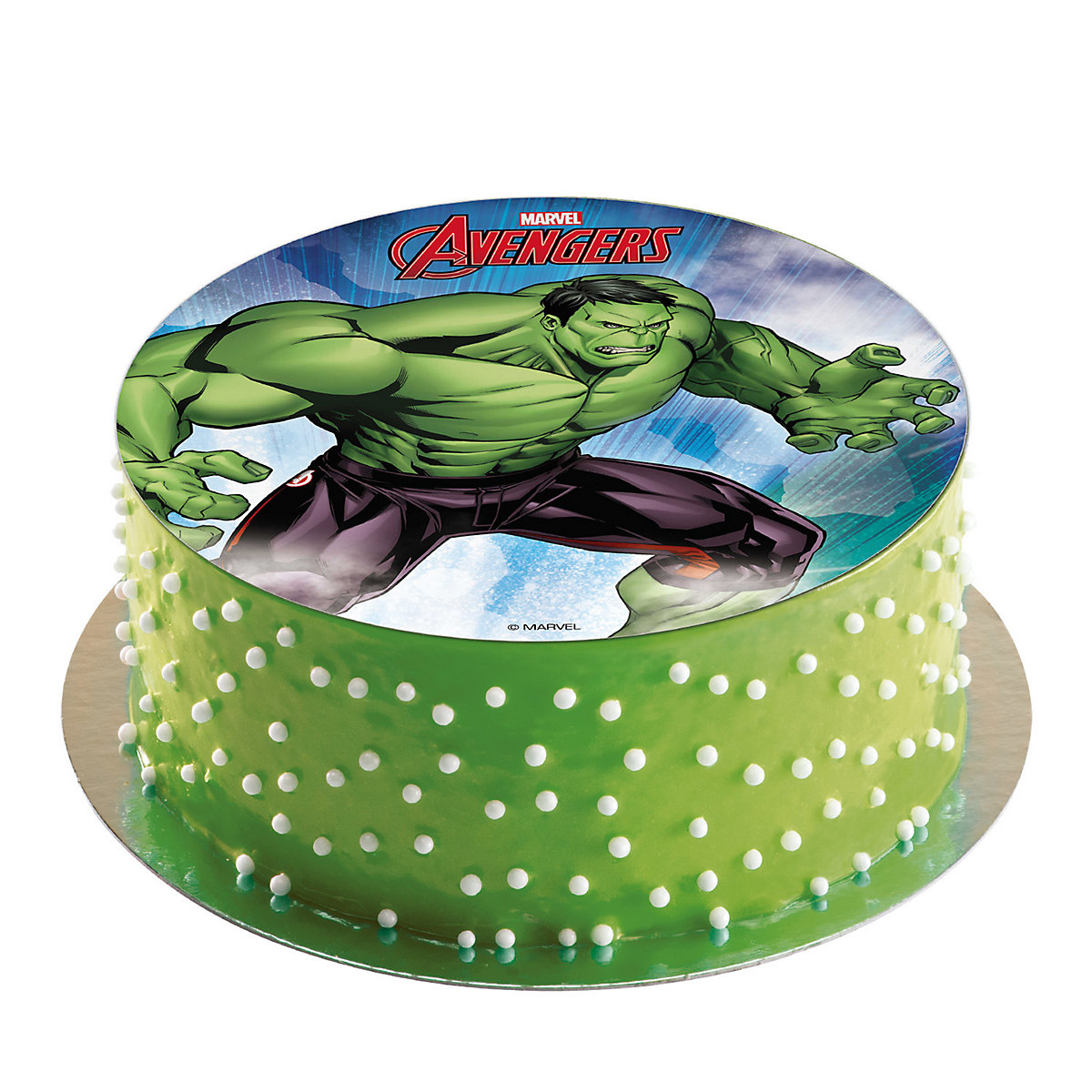 Essbare Tortenaufleger Avengers Hulk Captain America 20cm
