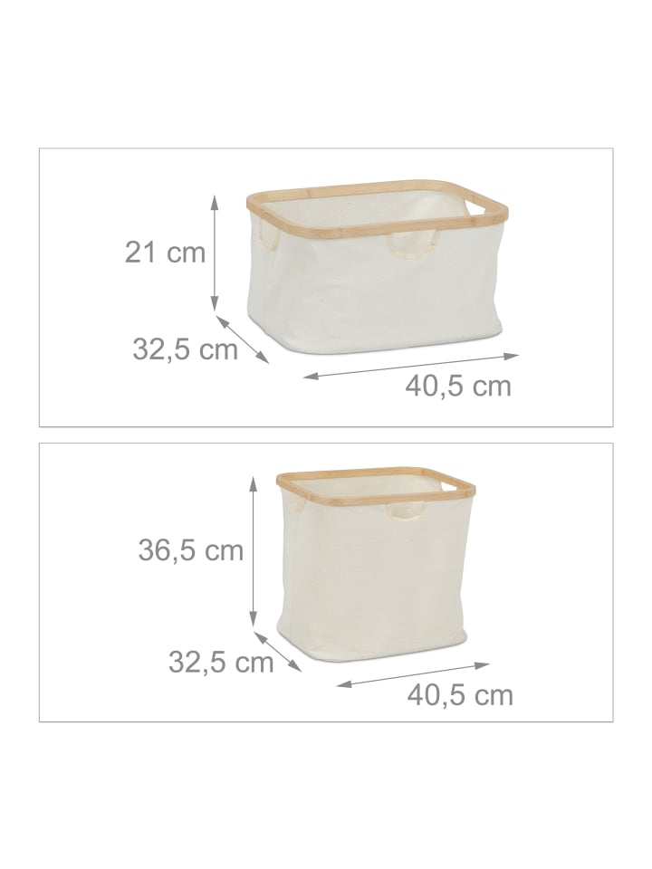 relaxdays Wäschekorb in Natur/ Beige - (B)44 x (H)85 x (T)33 cm günstig kaufen onesize