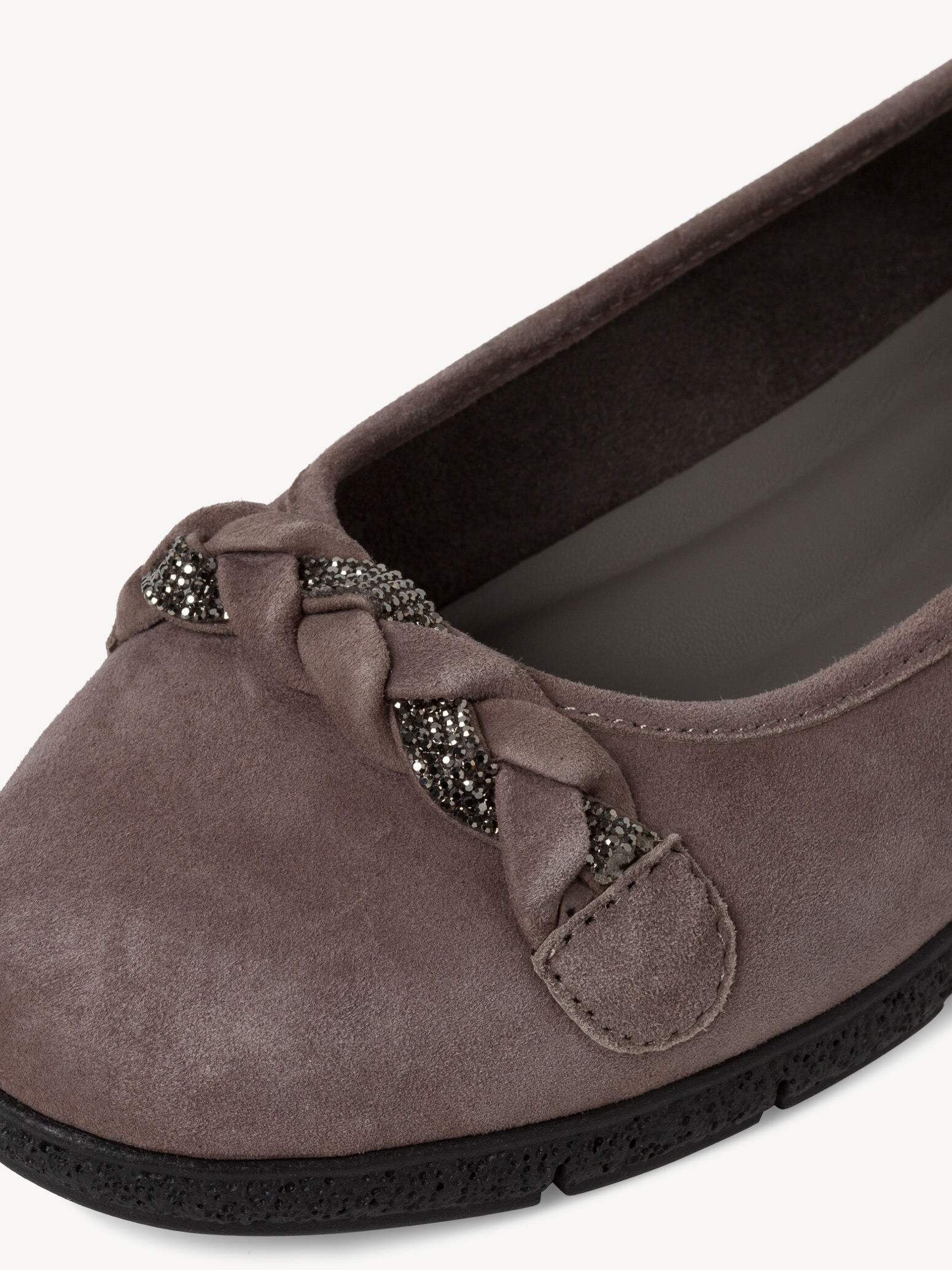 Ballerine en cuir - gris