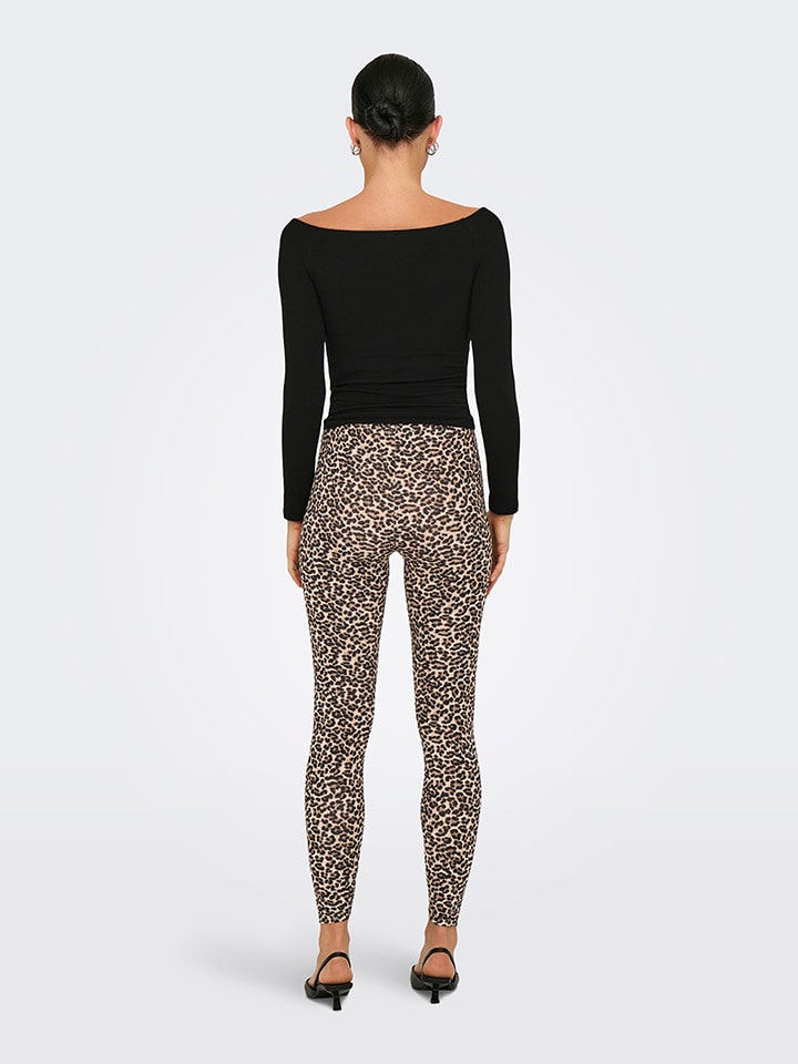 ONLY Leggings in Hellbraun/ Schwarz günstig kaufen