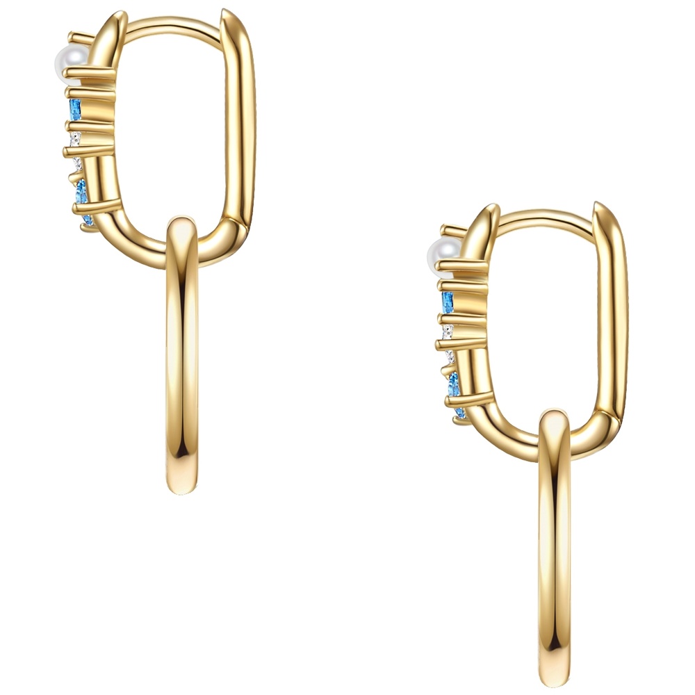 Glanzstücke München Boucles d'oreille en argent Argent sterling Oxyde de zirconium (CZ) Perle de cult Boucles d'oreilles