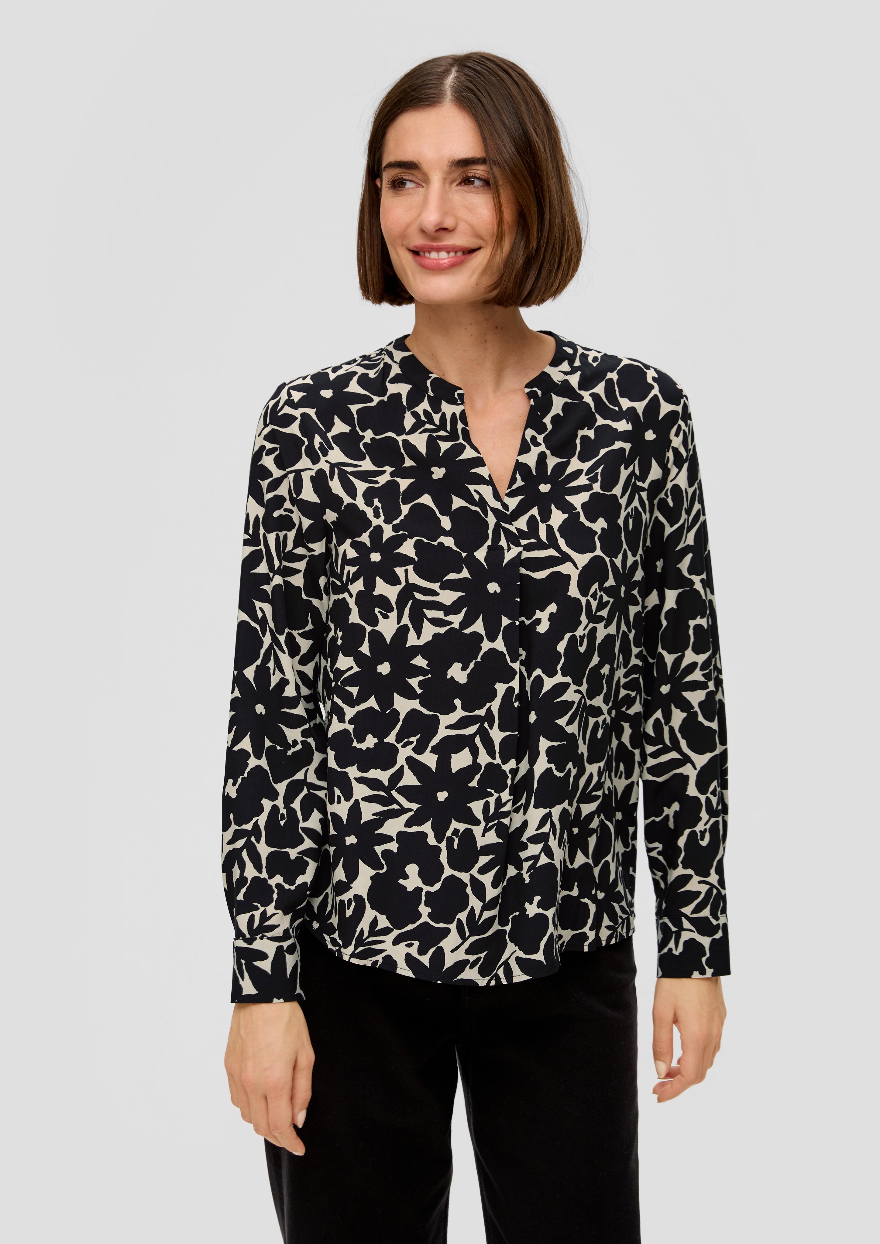 Viskosebluse mit Tunika-Ausschnitt  2142221-99A5
