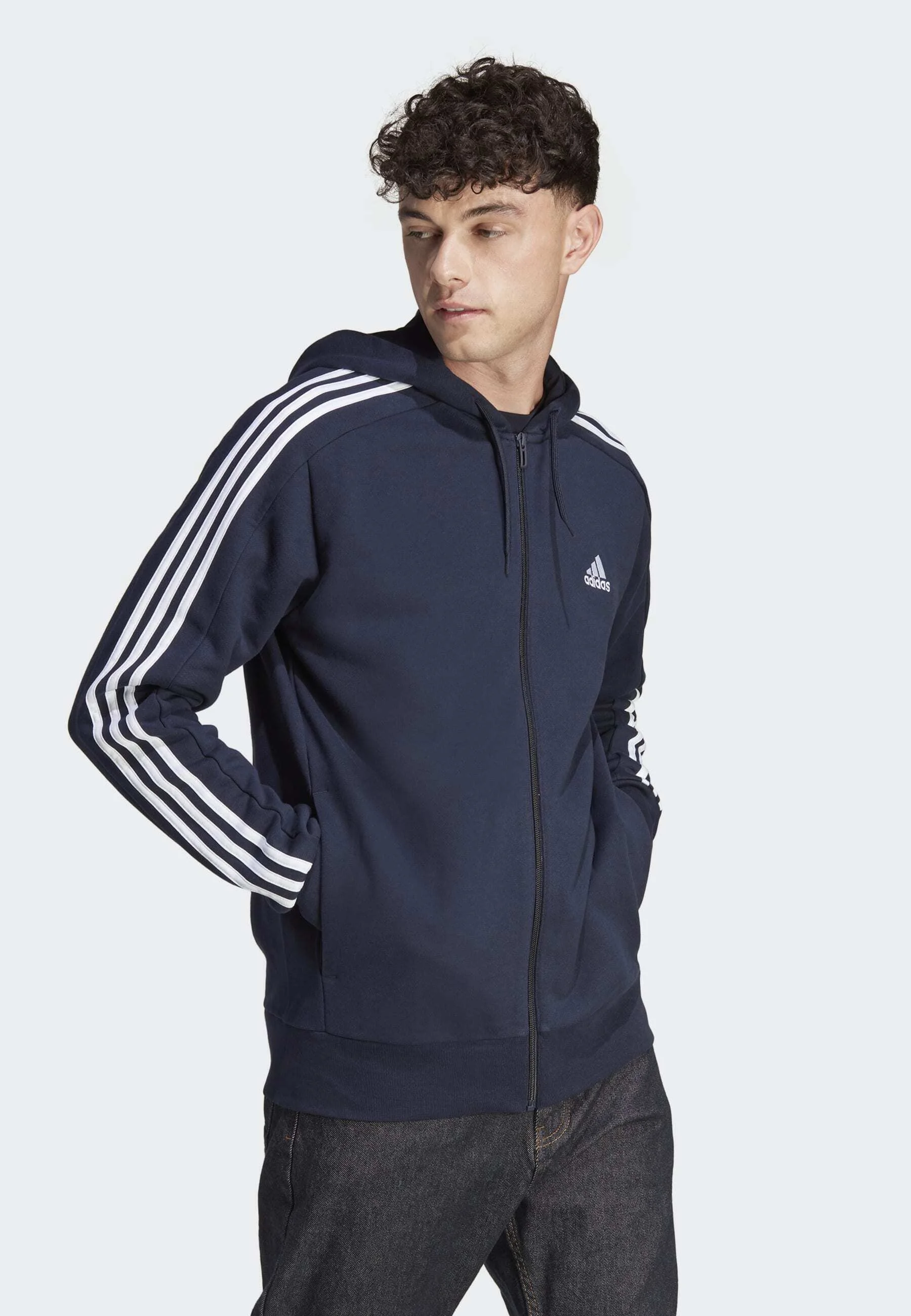 adidas Sportswear ESSENTIALS 3-STRIPES FULL-ZIP - Sudadera con cremallera