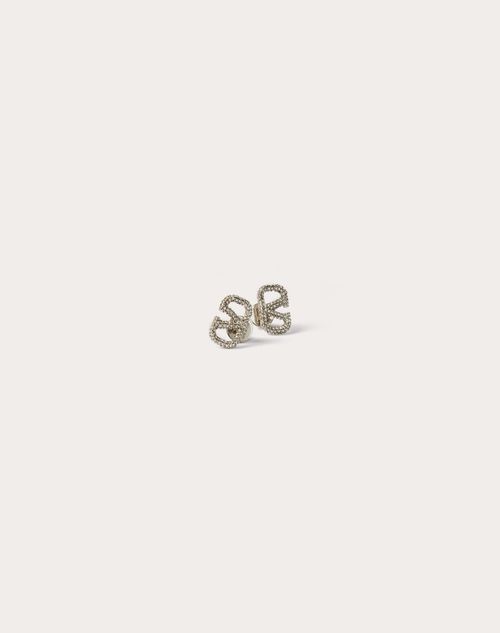 VLogo Signature-øreringe i metal og Swarovski®-krystaller