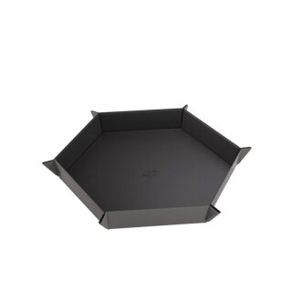 Gamegenic Magnetic Dice Tray Hexagonal - Black & Gray