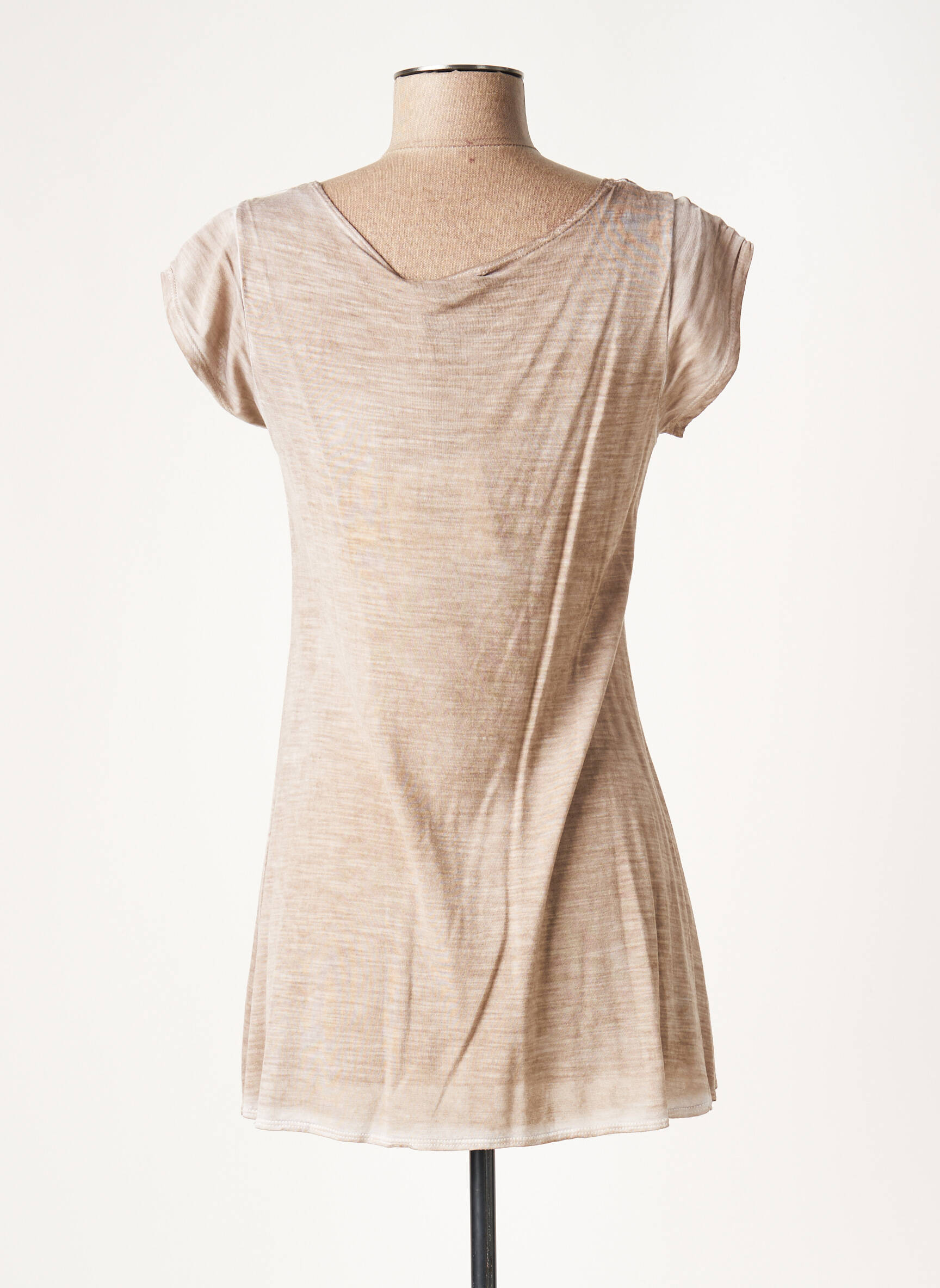 Lauren Vidal Tuniquemanchecourte Femme couleur marron