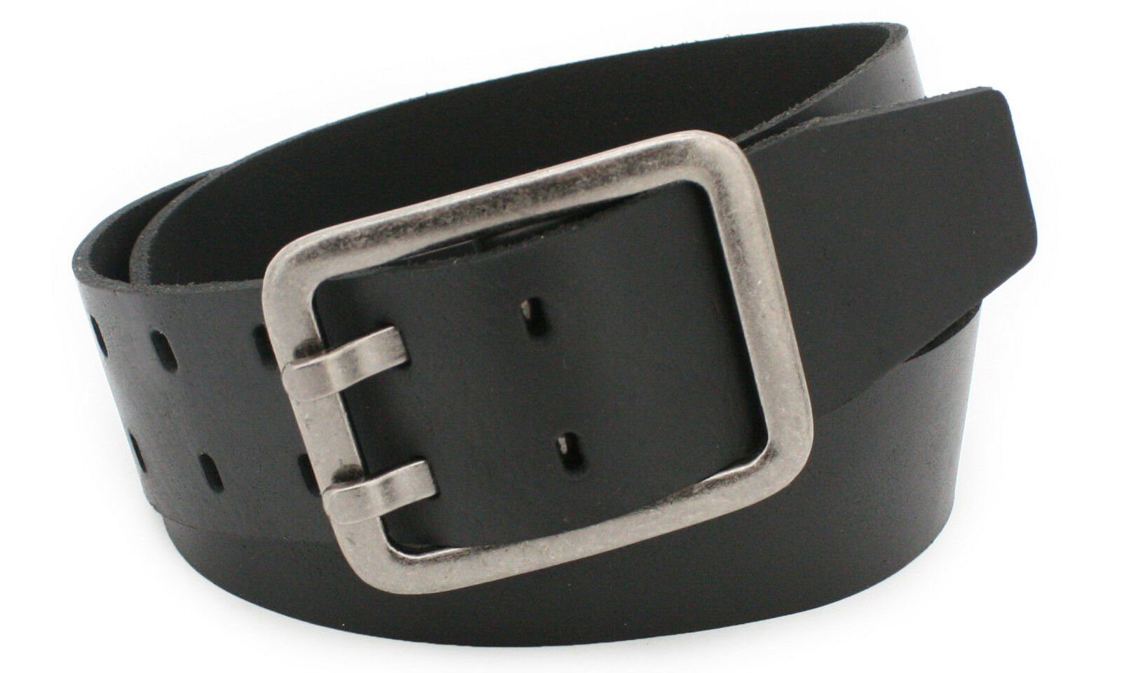 COLOGNEBELT Ledergürtel OM63-VL-Schwarz MADE IN GERMANY, Schwarz Kürzbar, 100 % Echtleder, Aus einem Stück, Unisex