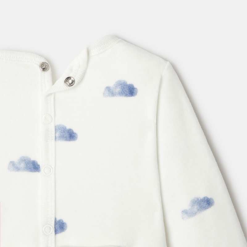 Dors-bien en velours impression nuages blanc mixte Absorba