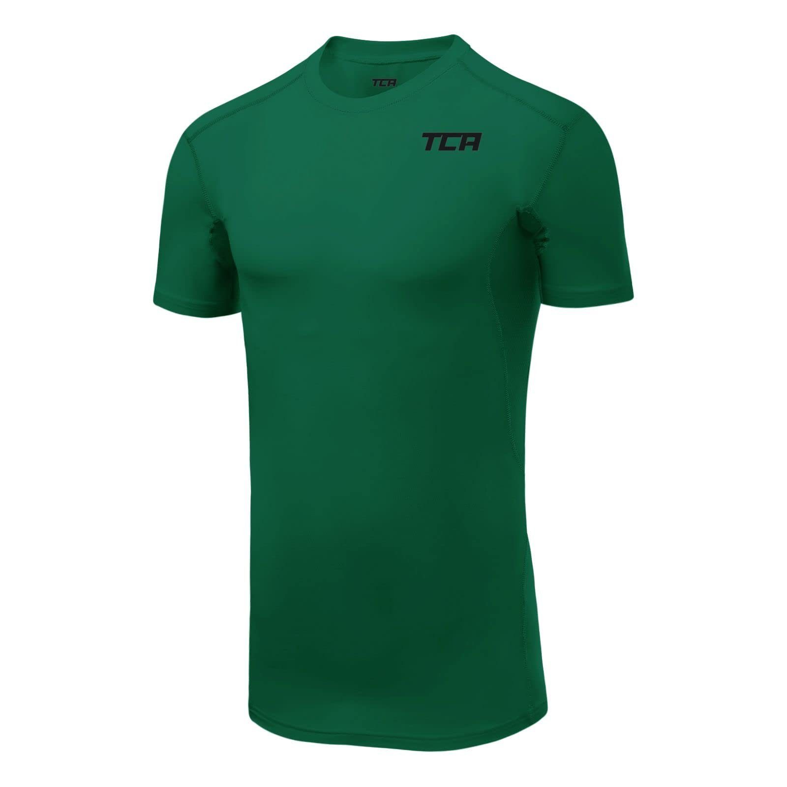 TCA Funktionsunterhemd TCA Herren HyperFusion Sportshirt, kurzärmlig, elastisch - Grün