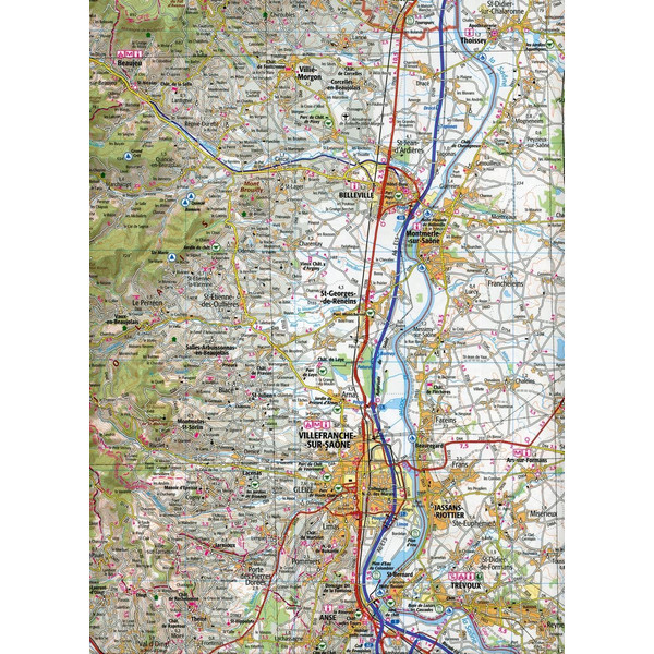 Roanne Bourg-en-Bresse 1:100 000 - Karte