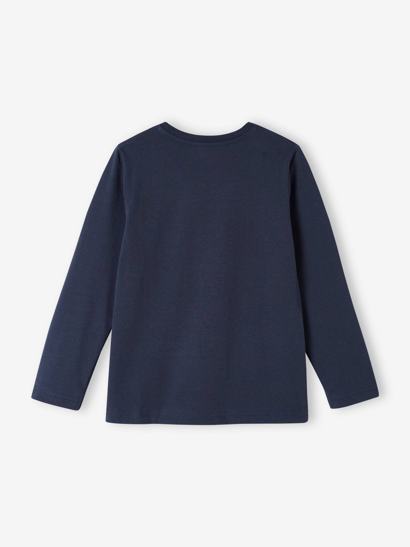 Lot de 3 T-shirts Basics garçon manches longues marine