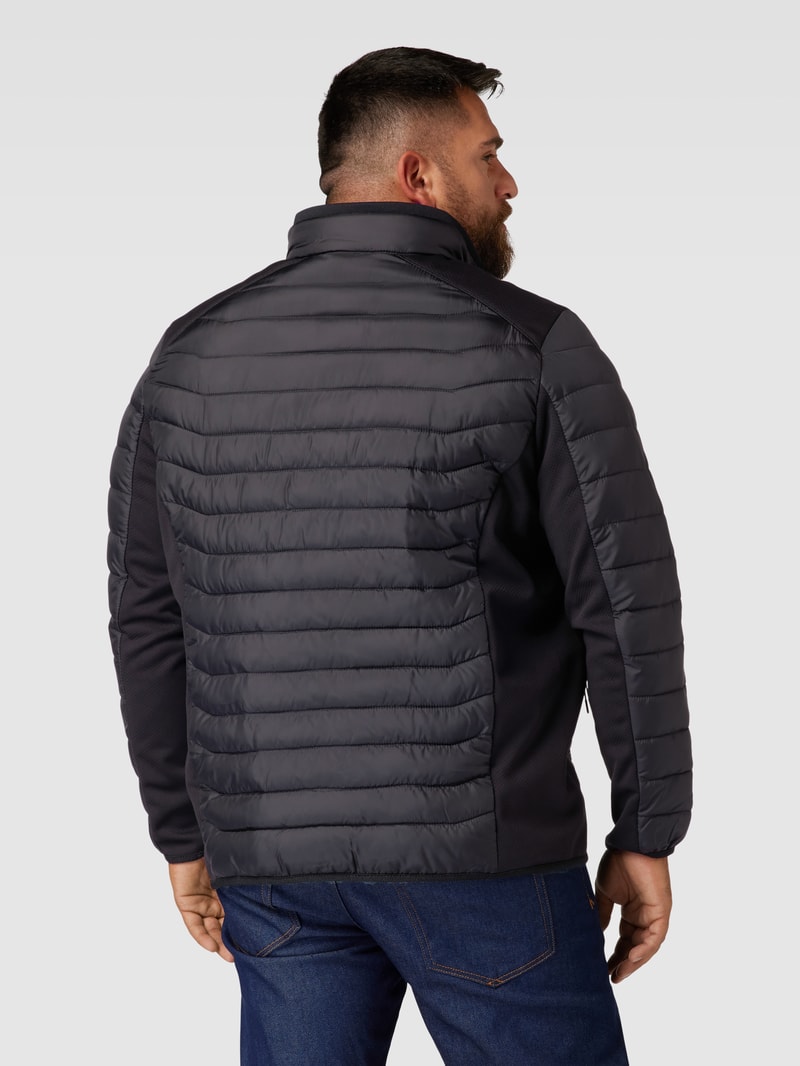 PLUS SIZE Steppjacke mit Stehkragen Modell 'Hybrid' in schwarz