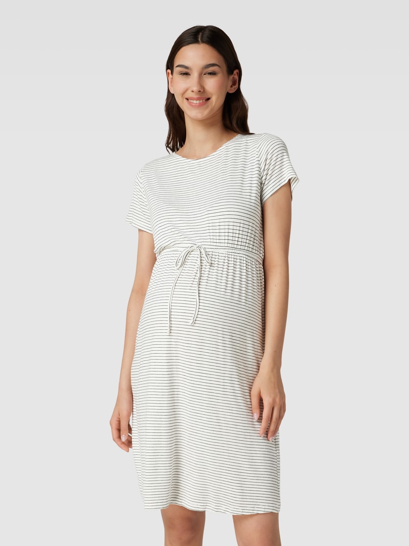 Umstands-Kleid mit Streifenmuster Modell 'ALISON' in offwhite