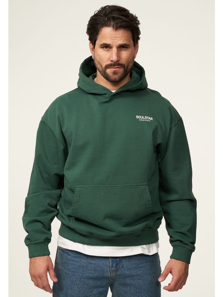 SOULSTAR Kapuzenpullover - S2TSU Heavy Oversize Blank Hoodie in Forest Green Washed günstig kaufen