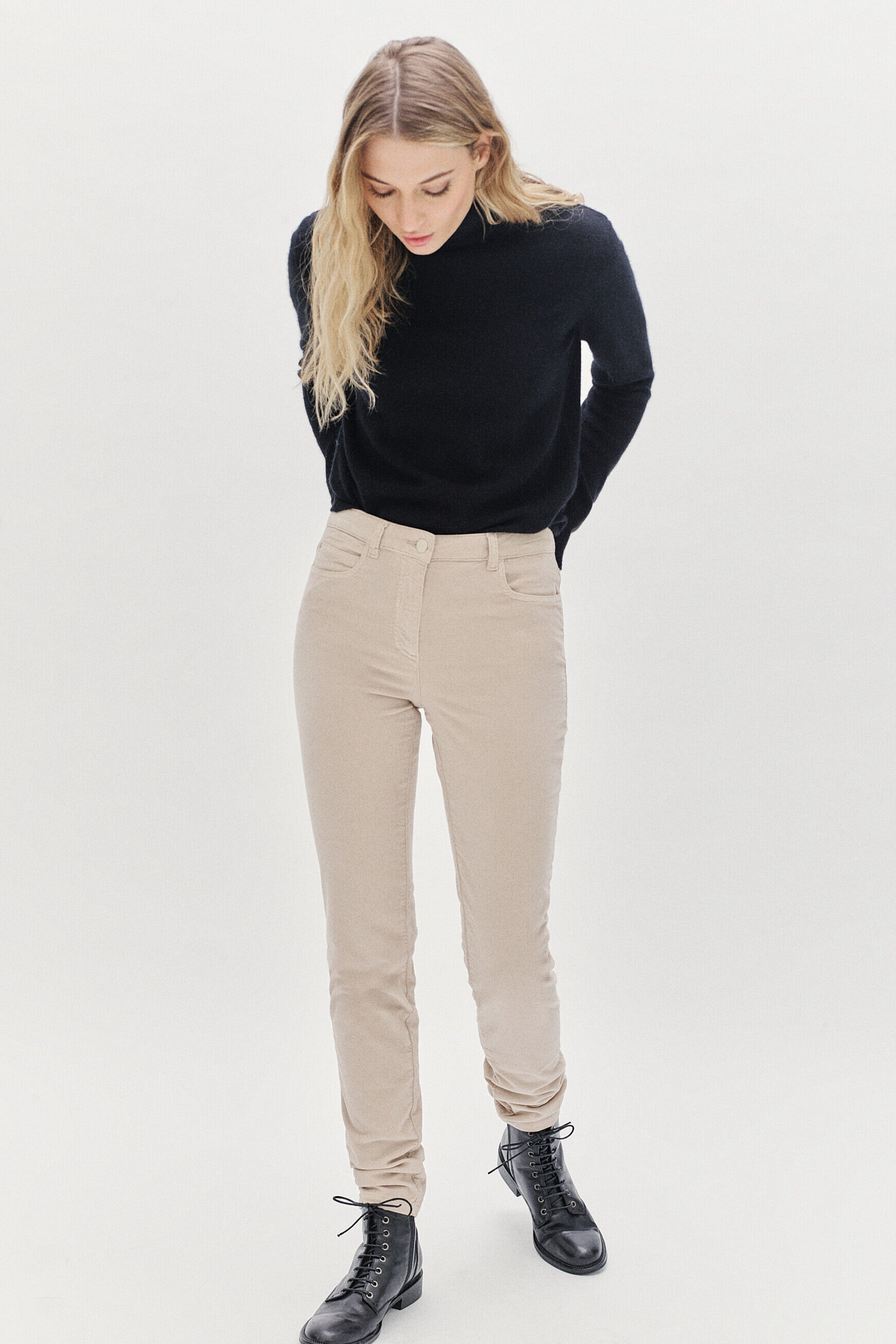pantalon sylvano beige femme