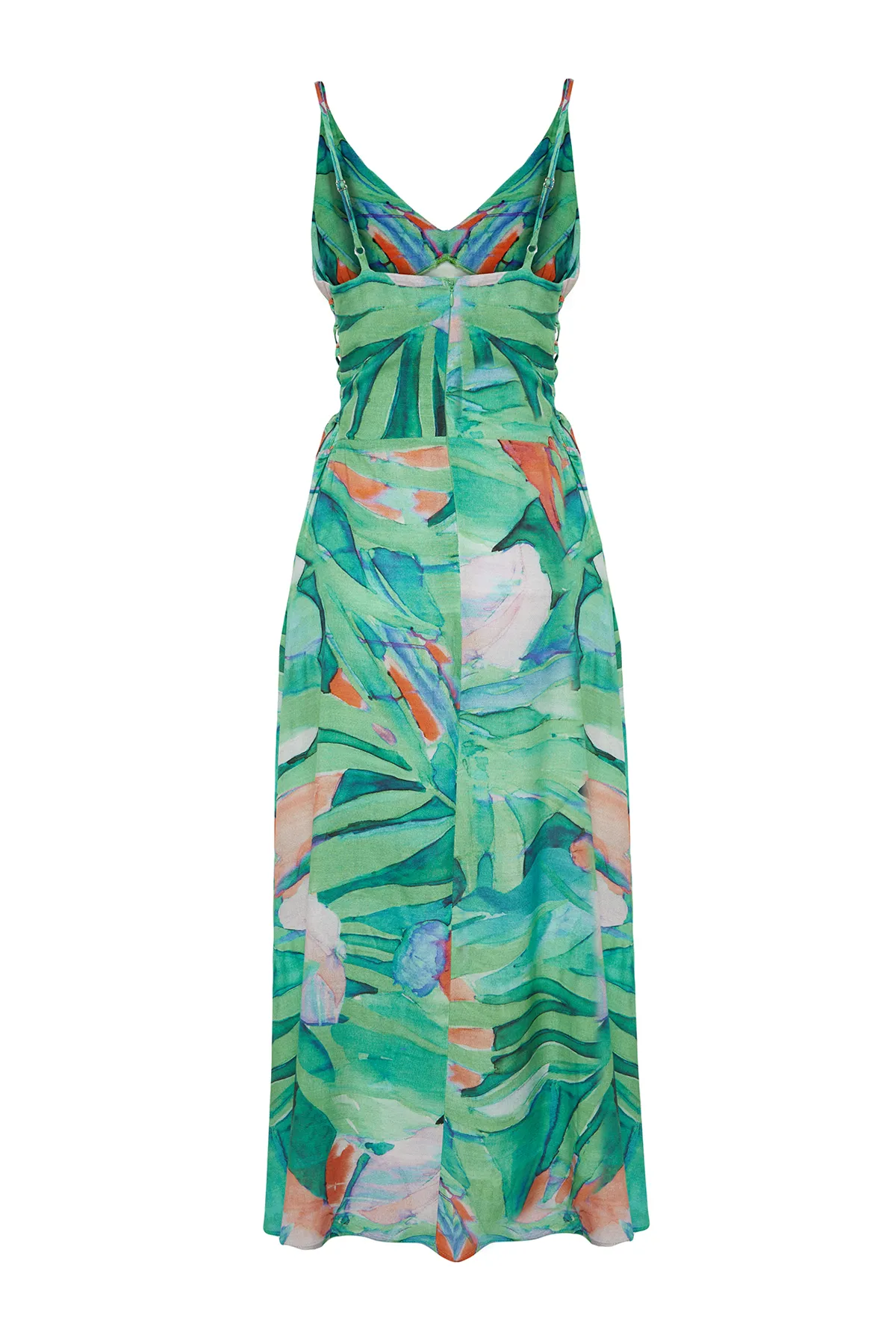 Trendyol Collection  Maxi-Strandkleid aus Webstoff mit Blumenmuster TBESS24EL00098