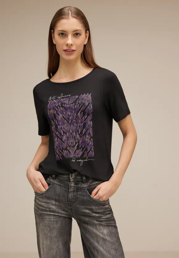 Street One T-Shirt mit Artwork Print