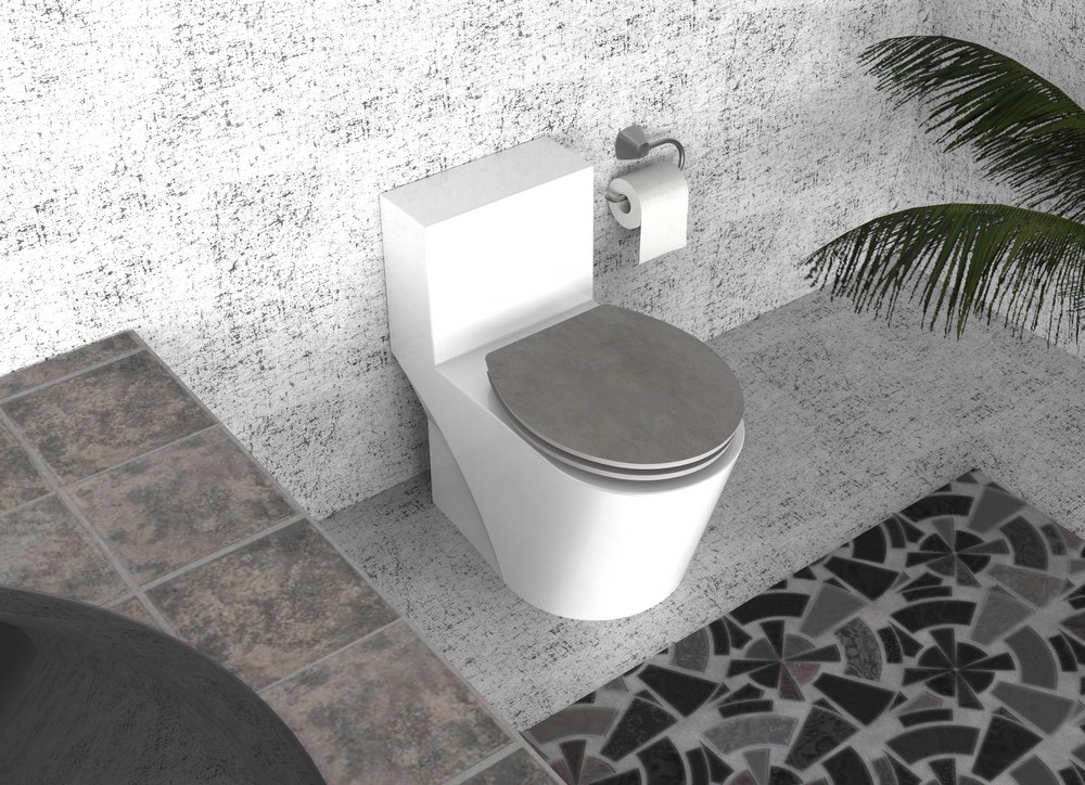 K&H Sanitary Duschwell MDF WC-Sitz Melamine - Schiefer