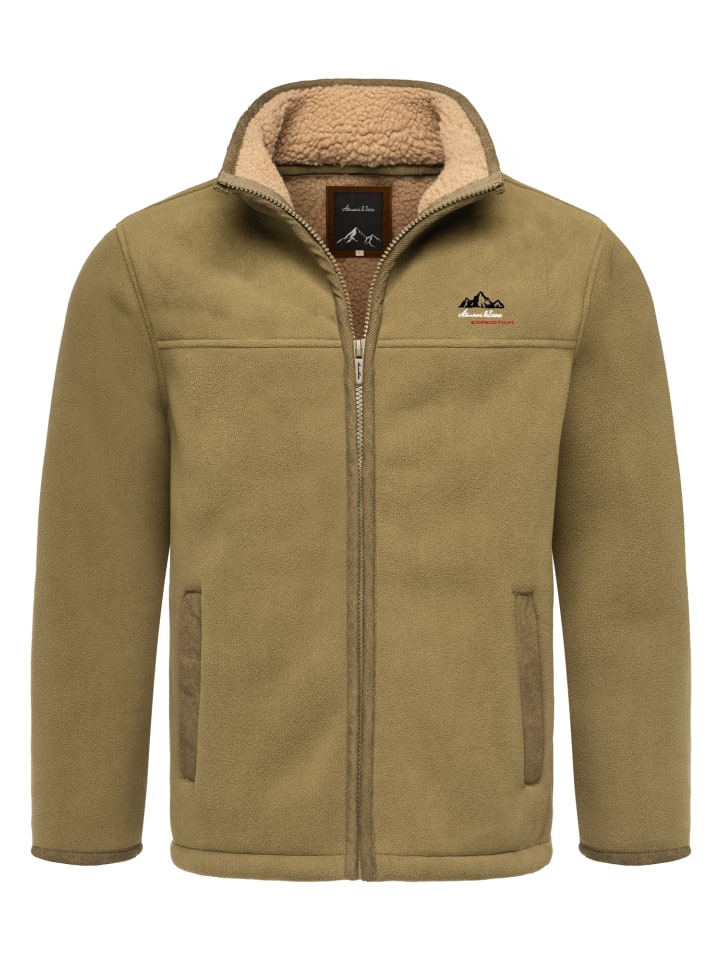 Amaci&Sons Fleecejacke OCONTO in Olive günstig kaufen