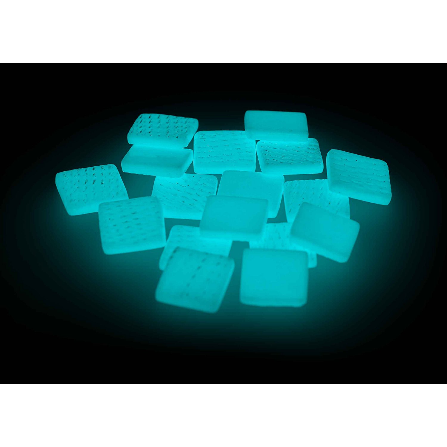 Glas-Mosaiksteine nachtleuchtend, grün, 100 g