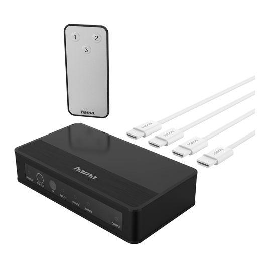 Splitter HDMI 4K HAMA 3 intrări / 1 ieșire