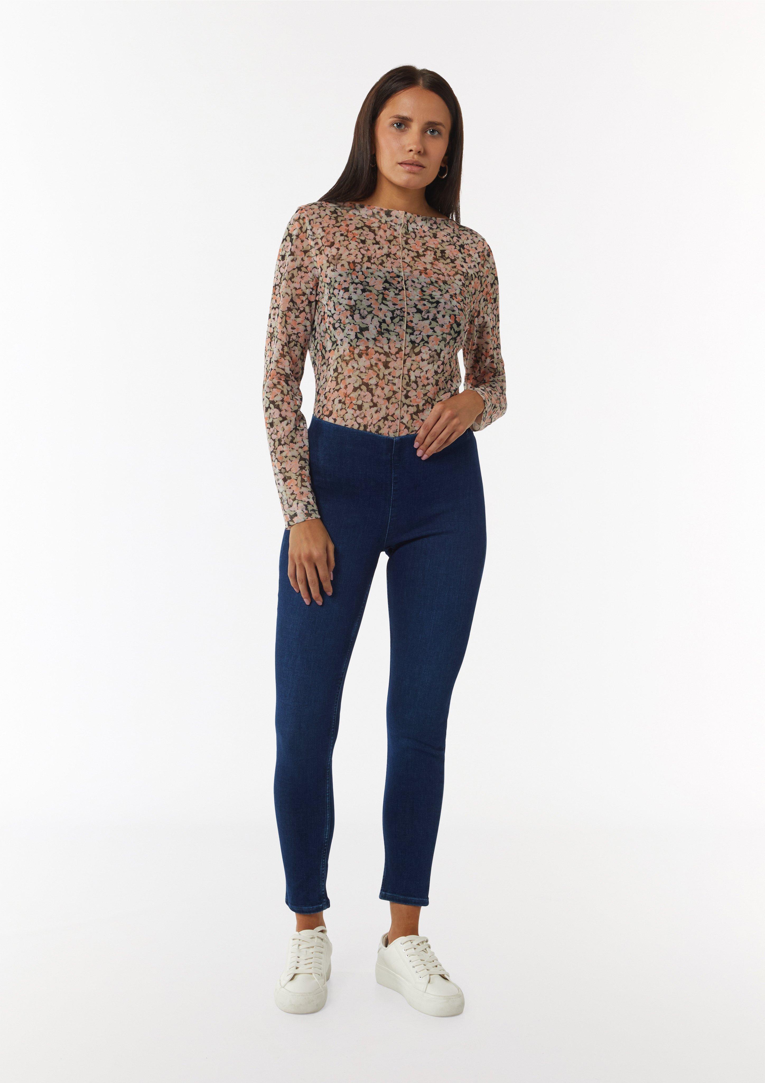 Super-Skinny-Jeans aus Baumwollstretch - blau