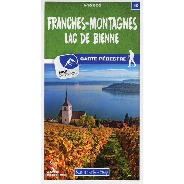 Franches-Montagnes / Lac de Bienne 10 Wanderkarte 1:40 000 matt laminiert - Wanderkarte