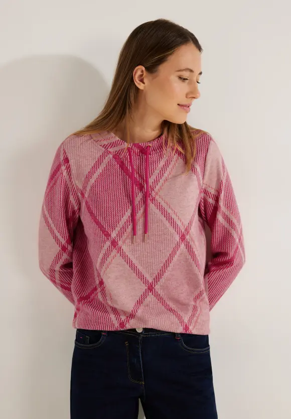 CECIL Langarmshirt Kariert