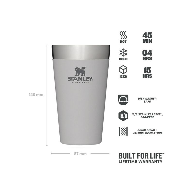 Stanley Adventure Stacking Beer Pint 16oz\/470ml Ash