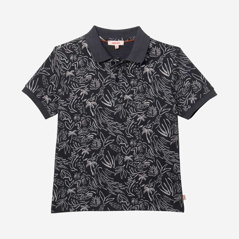 Polo garçon végétal graphique gris Catimini