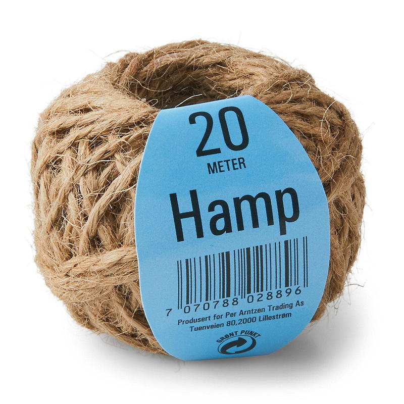 Bånd hamp natur 2 mm x 20 m
