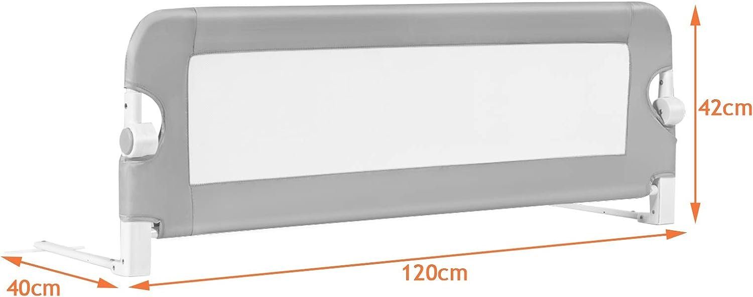 KOMFOTTEU Bettschutzgitter Babybettgitter, für Babys unter 3 Jahren, 120 x 42 cm