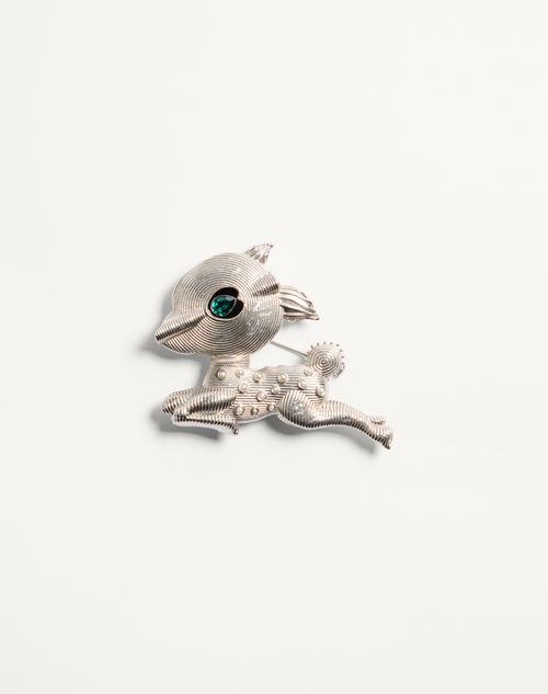 Broche Fil Perdu em metal, pérolas e cristais Swarovski®