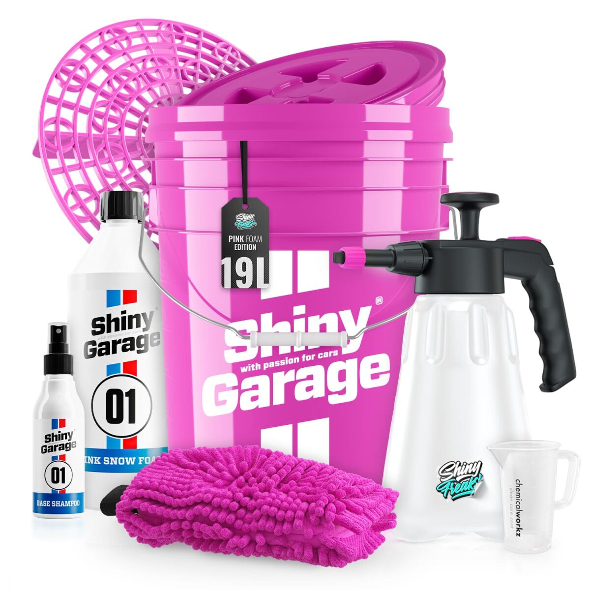 Shiny Garage - Wascheimer Set | Pink Foam 19L