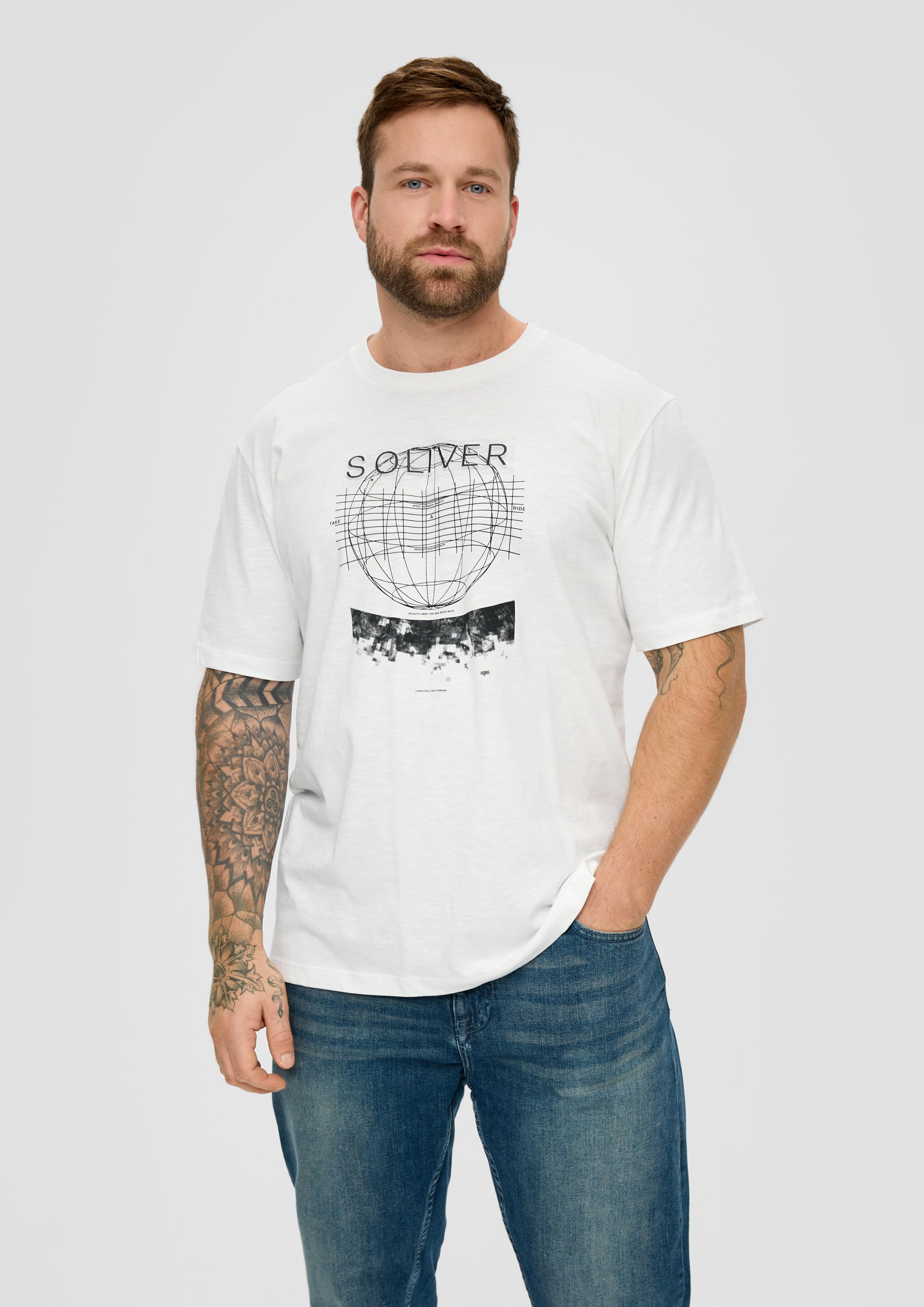 Baumwollshirt mit Flammgarnstruktur  2139723-01D1
