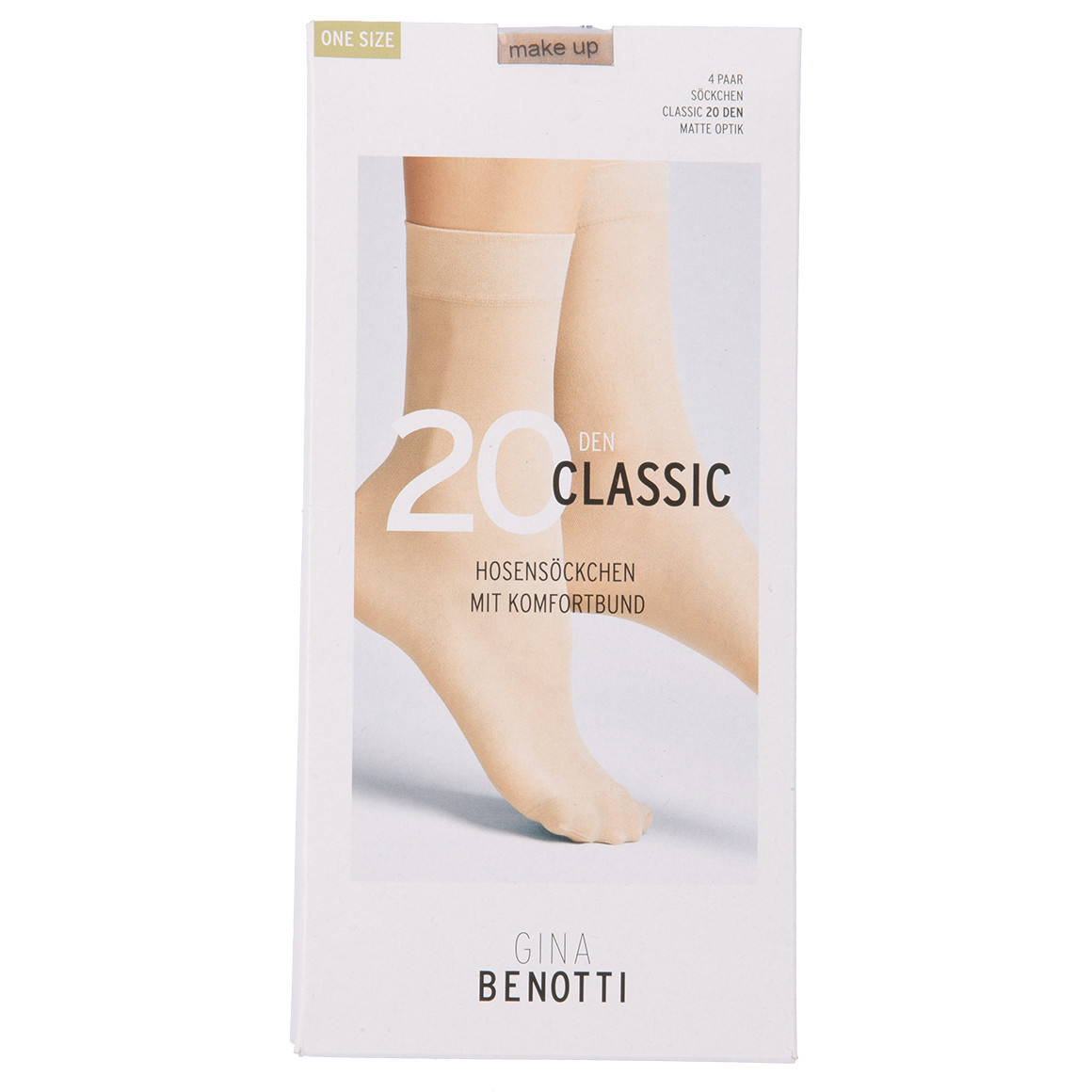 4 Paar Damen Feinstrumpfsocken mit 20 DEN