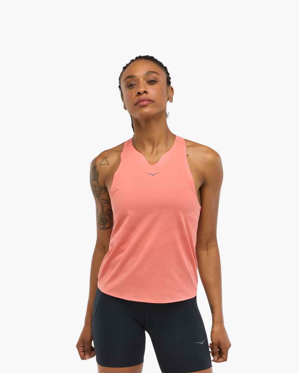 Race Day Singlet Grapefruit