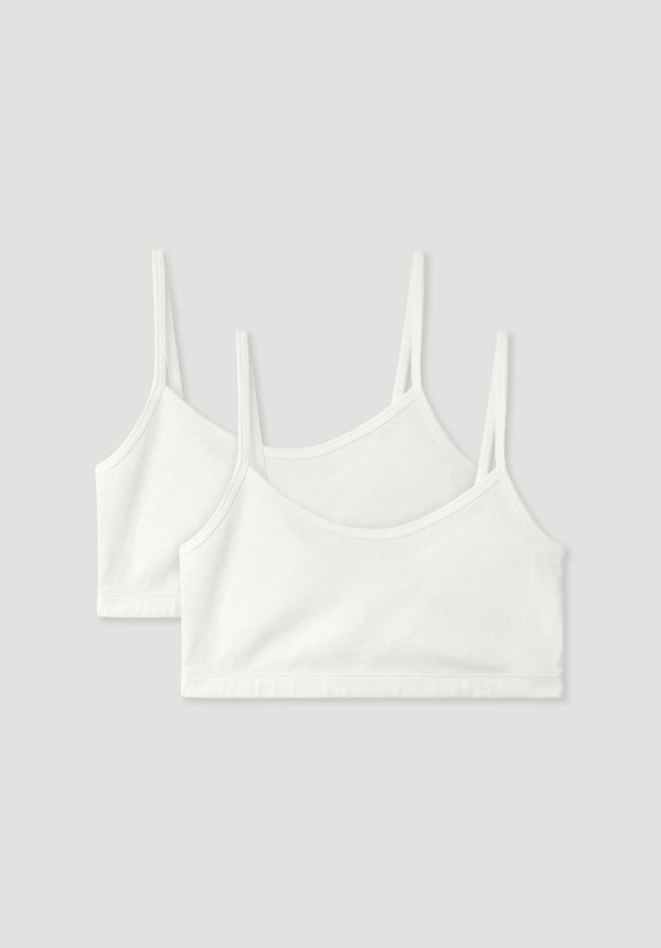 Bustier im 2-er Pack aus reiner Bio-Baumwolle