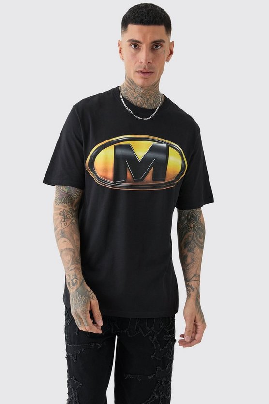 Tall T-Shirt mit M Logo-Print