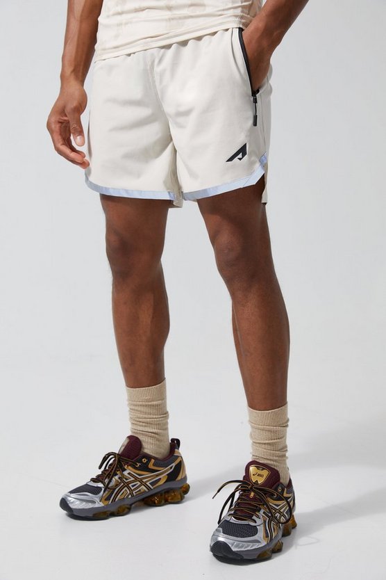 Active matte Stretch-Shorts mit Schlitz