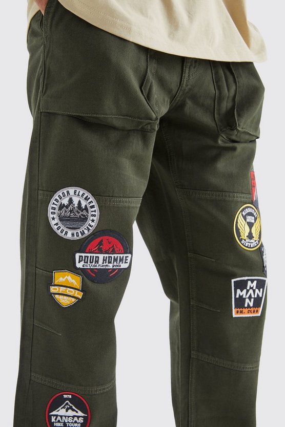 Lockere Cargo-Hose mit Applikation