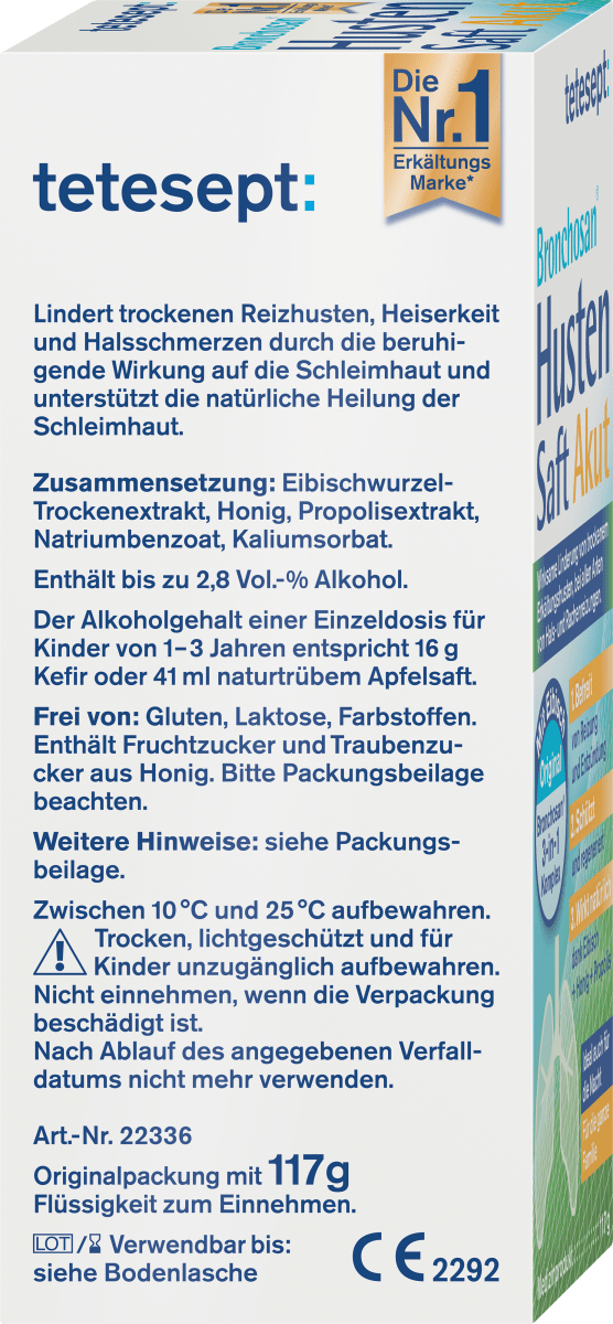 Bronchosan Husten Saft Akut, 117 g