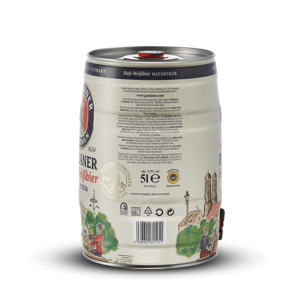 Mini-Fût Paulaner Hefe Weissbier 5L