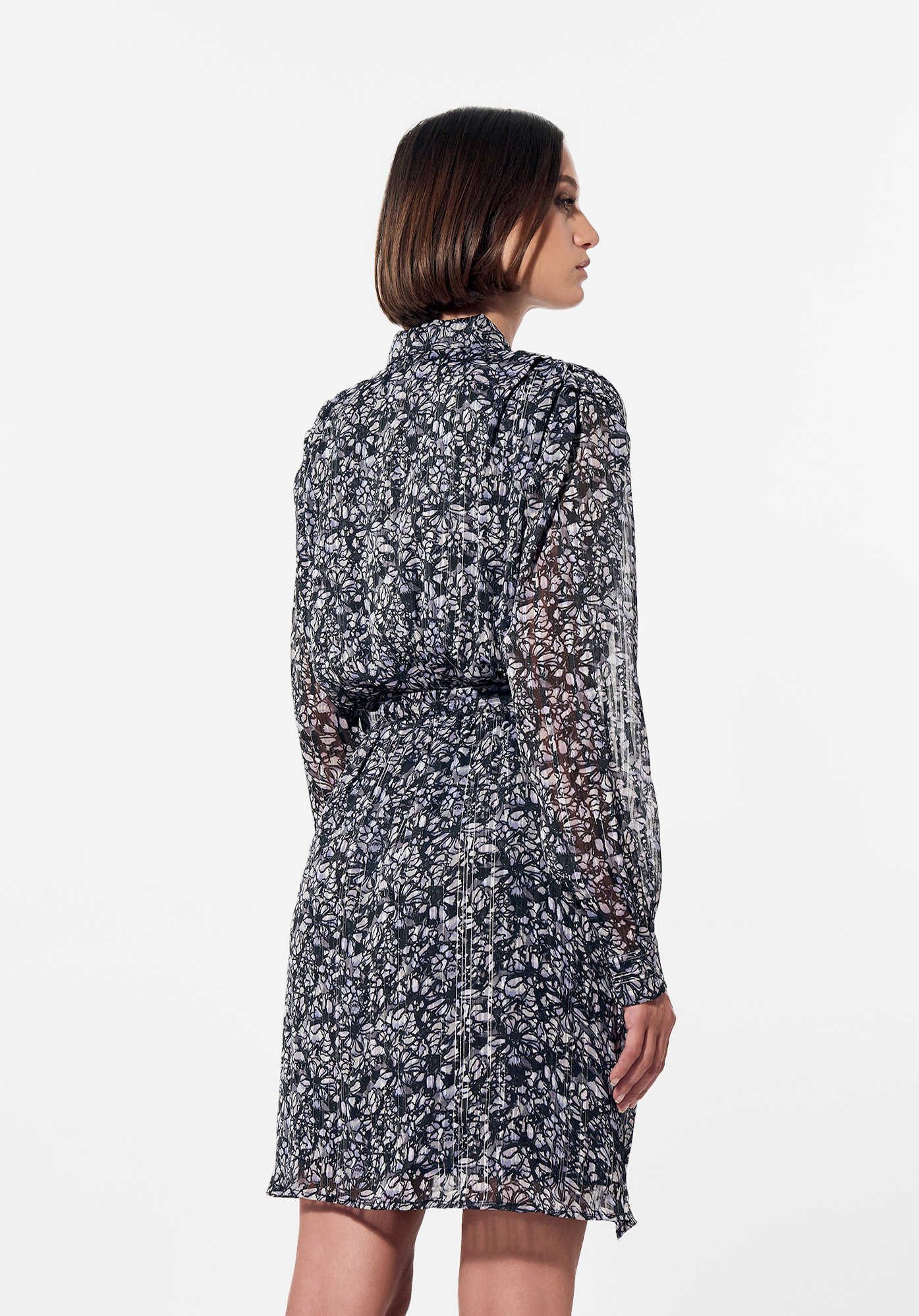 VOGUE  Robe bleue fleurie Femme en 100% polyester recyclé