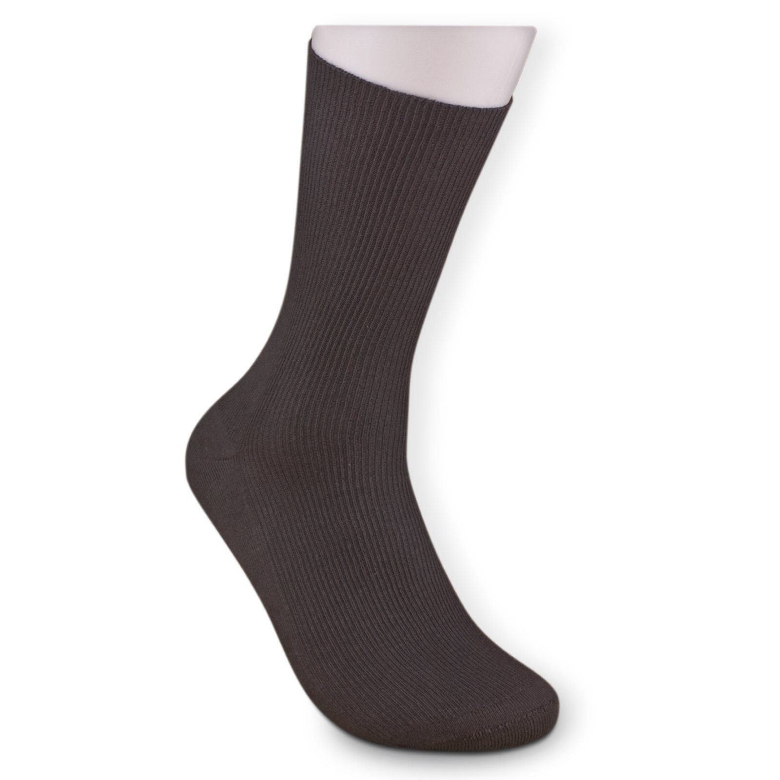Die Sockenbude Basicsocken BASIC (Bund, 5-Paar, braun blau schwarz) Diabetikersocken ohne Gummi 100% Baumwolle