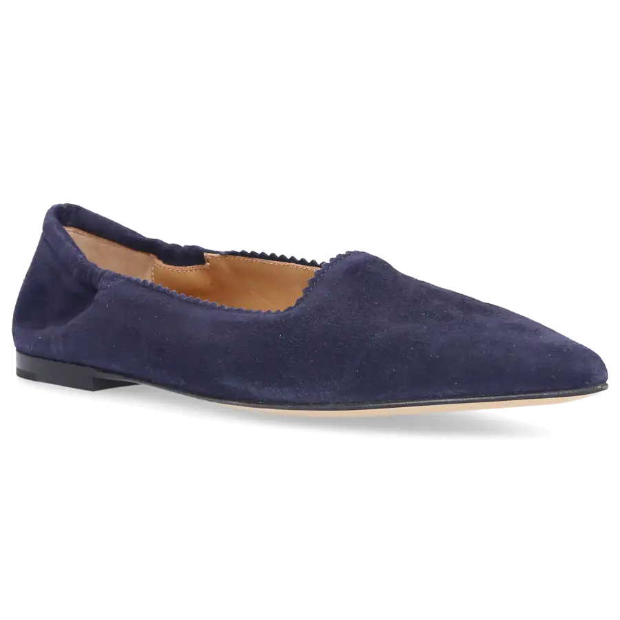 Pomme D`OR - Ballerinas 1726I Veloursleder - blau