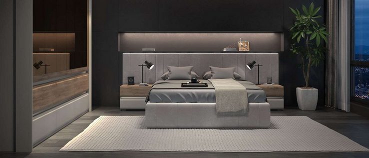 Places of Style Nachtkommode Invictus, UV lackiert, mit Soft-Close-Funktion