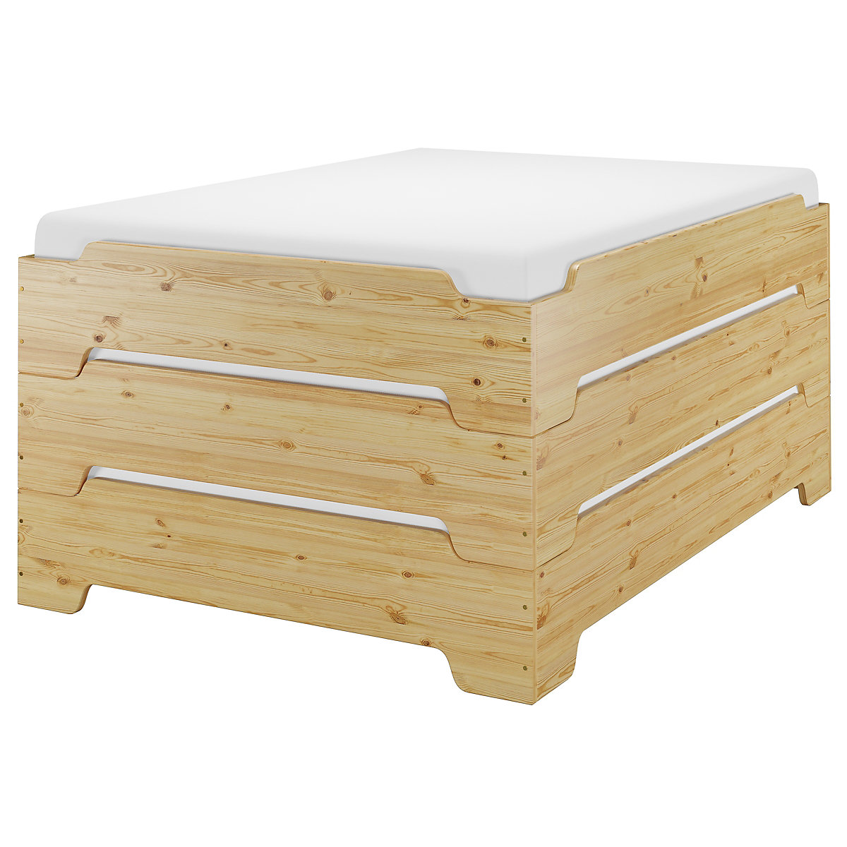 Jugendbett 140x200 Kiefer massiv mit Rollrost